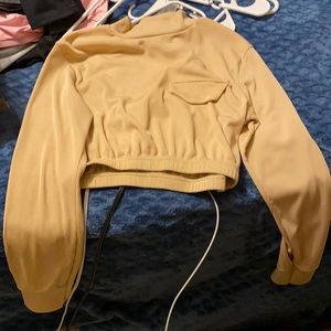cropped cream shirt